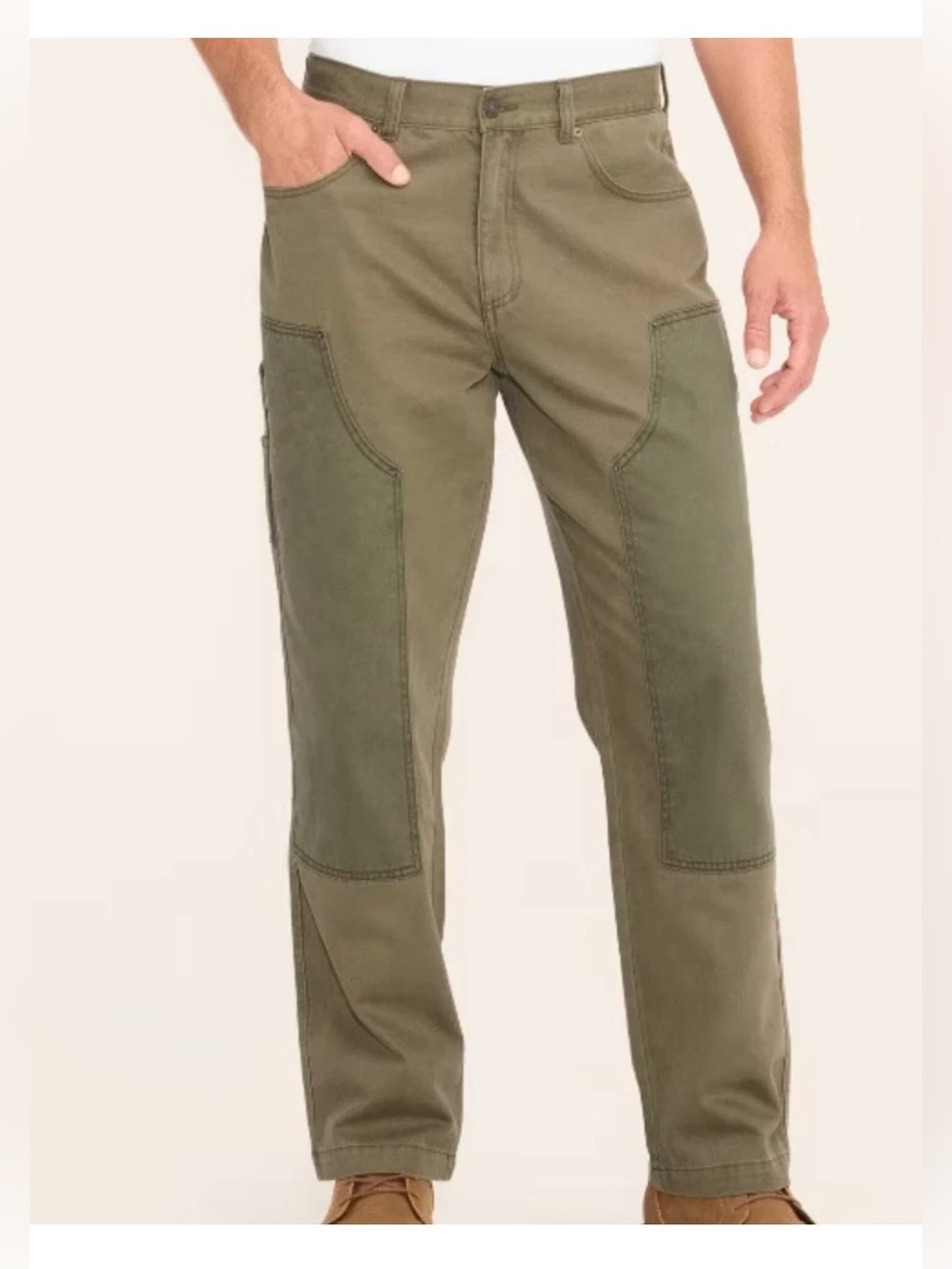 Woolrich X Target Men's Mid-Rise Straight Twill Cargo Pants Olive 33x32 Cotton